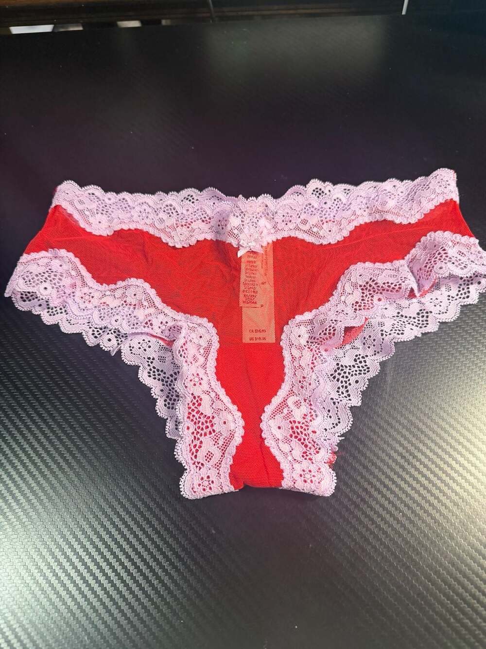 Victoria's Secret Tease Lace-Trim Mesh Cheekini Panty Size XS
